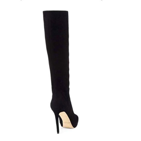 JIMMY CHOO Hoxton Suede Platform Knee High Boots - Picture 2 of 4